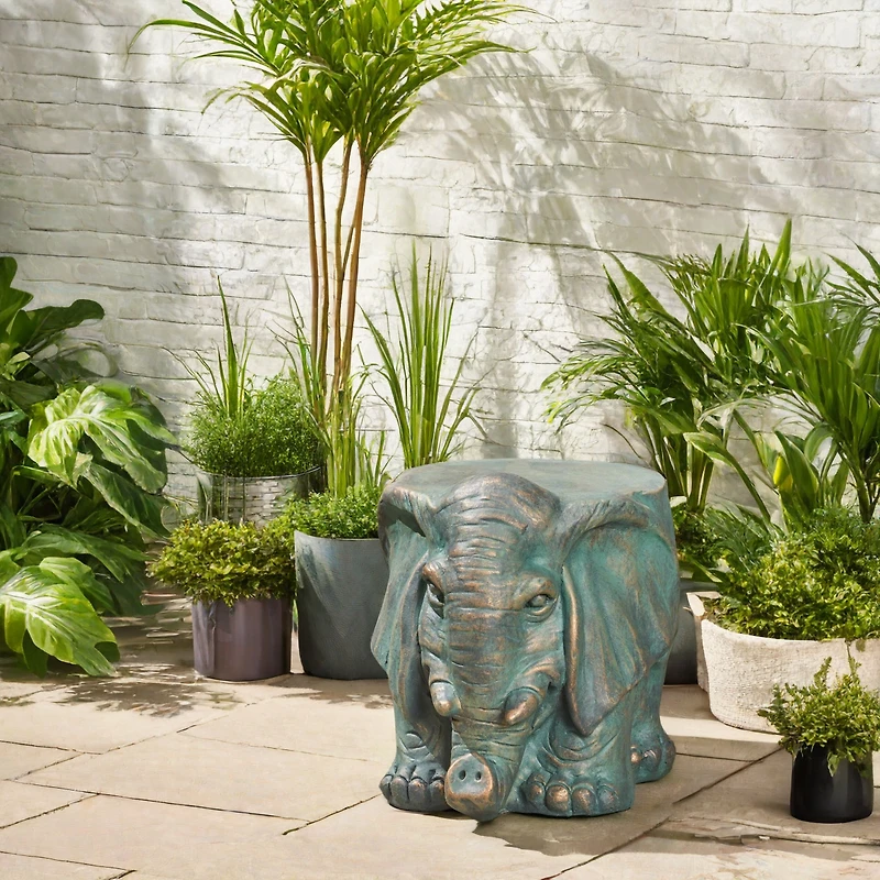 Streamdale Elephant Garden Stool Versatile Decor, Effortless Assembly