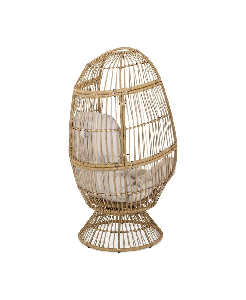 Streamdale Berkshire Outdoor Swivel Egg Chair with Water-Resistant Cushion