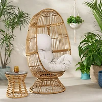 Streamdale Berkshire Outdoor Swivel Egg Chair with Water-Resistant Cushion