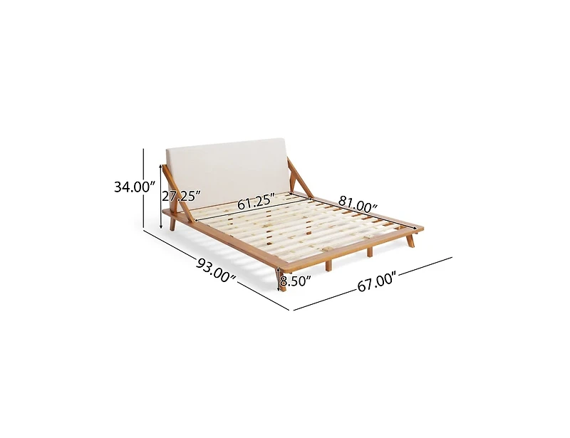 Simplie Fun Charleston Platform Bed Timeless Style, Ultimate Comfort