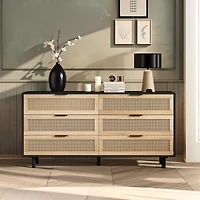 Streamdale Furniture Stylish Rattan Dresser for Ample Storage and Organization