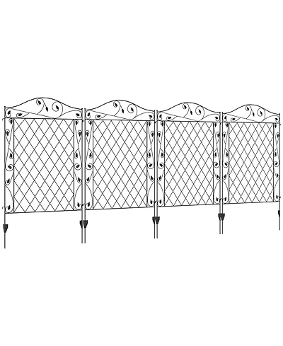 Outsunny Garden Fencing for Border Edging, Decor 11.5', 4 Pack