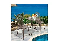 Slickblue 3 Pieces Cast Aluminum Bistro Set