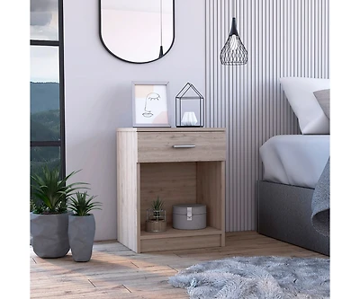 Streamdale Merrimac 1-Drawer 1-Shelf Nightstand Light Grey