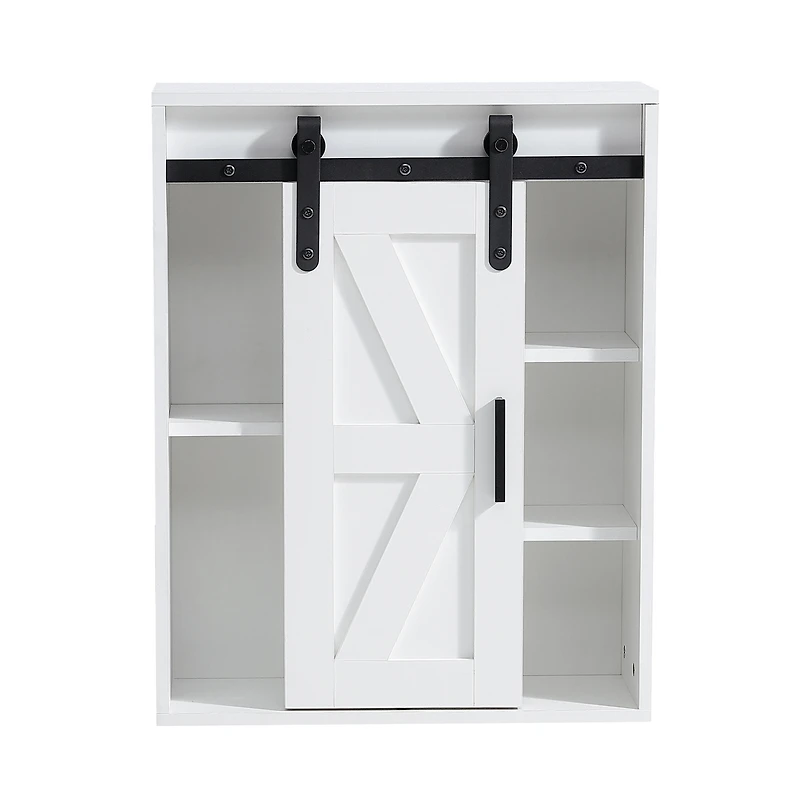 Streamdale Wooden Wall-Mounted Storage Cabinet - Adjustable Door
