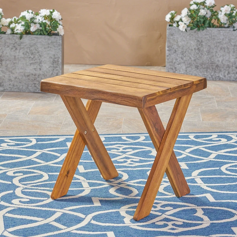 Streamdale Sandblast Acacia Wood Outdoor Side Table