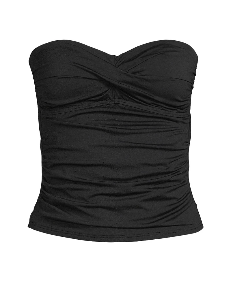 Lands' End Women's Bandeau Tankini Swimsuit Top