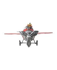 Glitzhome 14 L Christmas Metal Airplane with Gifts Table Decor