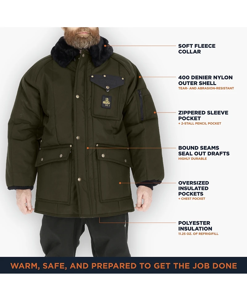 RefrigiWear Big & Tall Iron-Tuff Siberian Jacket - Extreme Cold Weather Workwear, -50°F Protection, Durable Water-Resistant