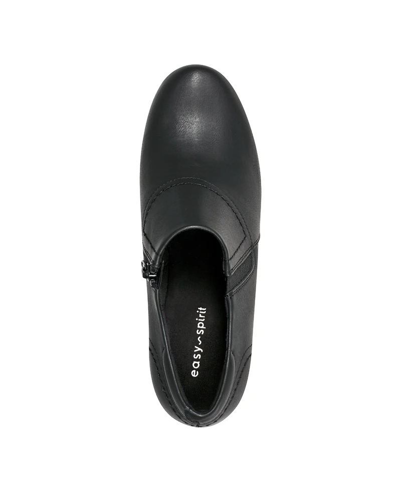 Easy Spirit Women's Caine Side Zipper Block Heel Shooties