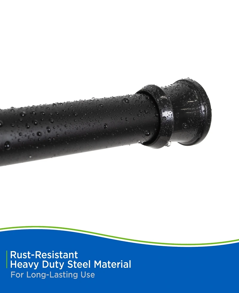 Kenney Twist Fit No Tools Shower Curtain Rod, 42-72"