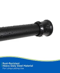 Kenney Twist Fit No Tools Shower Curtain Rod, 42-72"