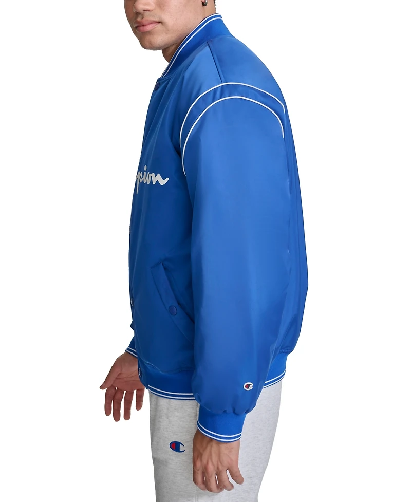Champion Men's Varsity Logo Bomber Jacket
