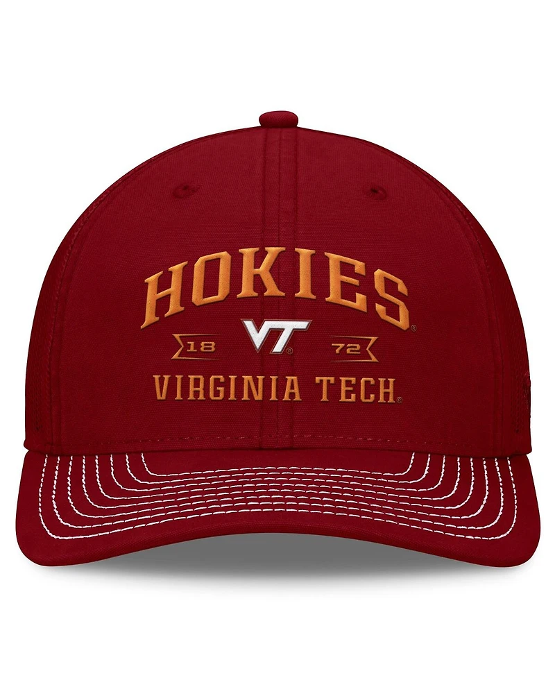 Top of the World Men's Maroon Virginia Tech Hokies Carson Trucker Adjustable Hat