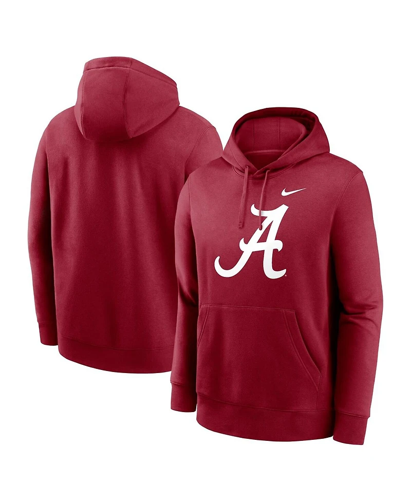 Nike Men's Crimson Alabama Tide Primetime Evergreen Club Fleece Pullover Hoodie