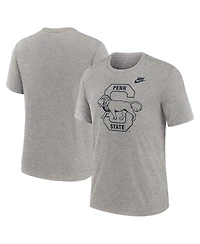 Nike Men's Heather Gray Penn State Nittany Lions Blitz Evergreen Legacy Primary Tri-Blend T-Shirt