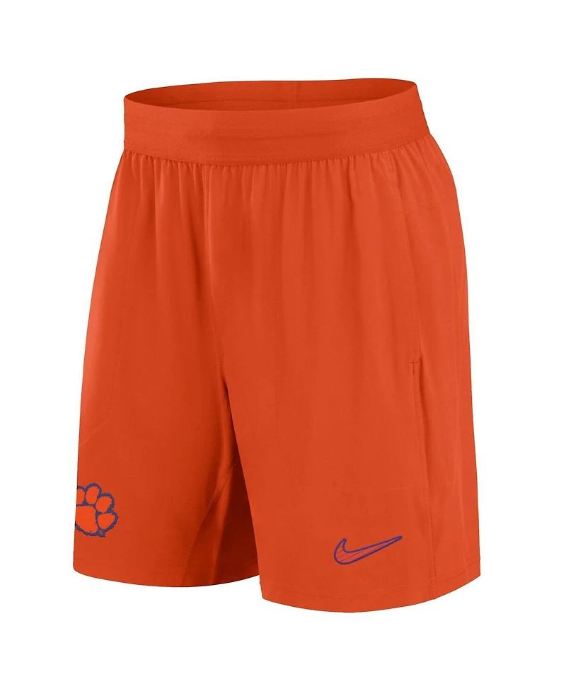 Nike Men's Orange Clemson Tigers 2024 Sideline Performance Shorts