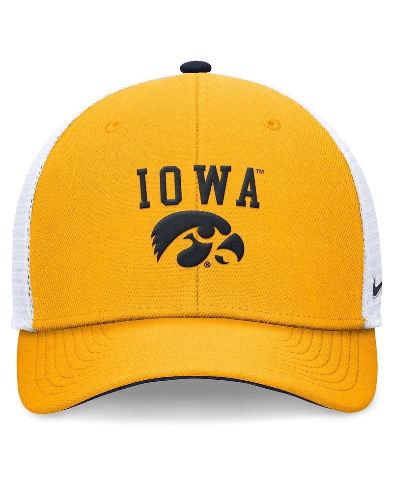 Nike Men's Gold Iowa Hawkeyes Letter Logo Trucker Adjustable Hat