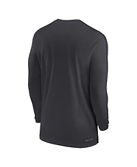 Nike Men's Anthracite West Virginia Mountaineers 2024 Sideline Coach Uv Performance Long Sleeve T-Shirt