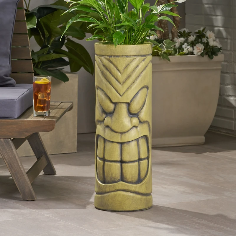 Streamdale Antique Green Face Pot Planter