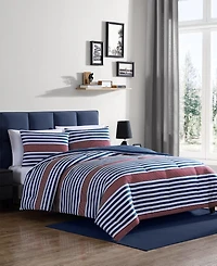 Nautica Kennedy Stripe 3 Piece Comforter Set, King