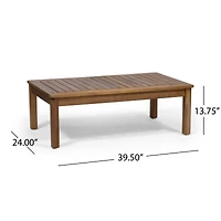 Simplie Fun Serene Outdoor Haven Modern Rattan & Acacia Wood Lounge Set