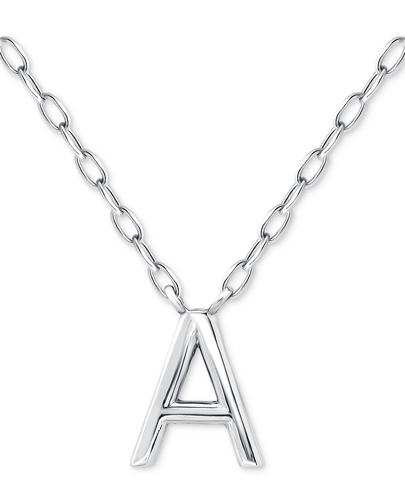 Giani Bernini Initial A Pendant Necklace in Sterling Silver, 16" + 2" extender, Created for Macy's
