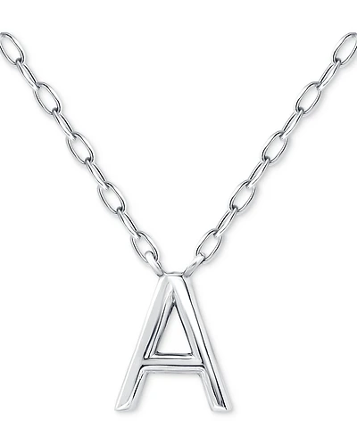 Giani Bernini Initial A Pendant Necklace in Sterling Silver, 16" + 2" extender, Created for Macy's