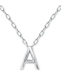 Giani Bernini Initial A Pendant Necklace in Sterling Silver, 16" + 2" extender, Created for Macy's