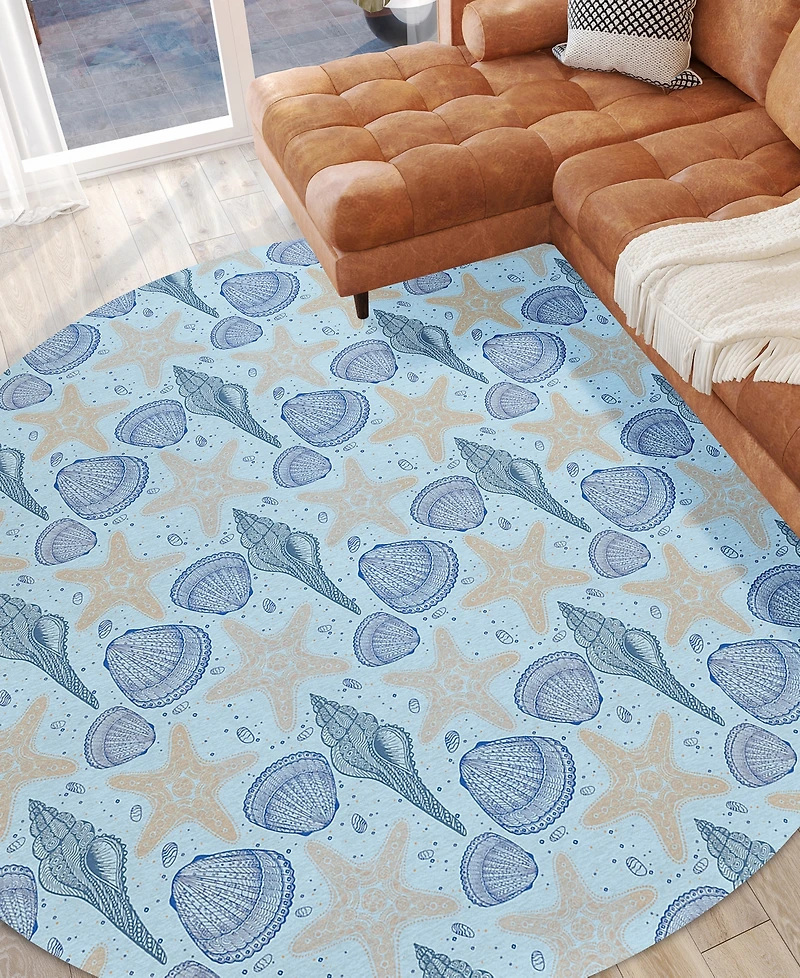 Dalyn Seabreeze Washable SZ4 8'x8' Round Area Rug