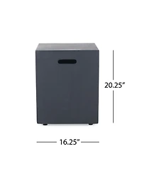 Simplie Fun Modern Concrete Tank Holder Side Table Chic, Durable, Multi-Purpose