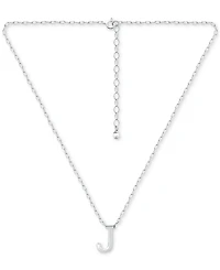 Giani Bernini Initial J Pendant Necklace in Sterling Silver, 16" + 2" extender, Created for Macy's
