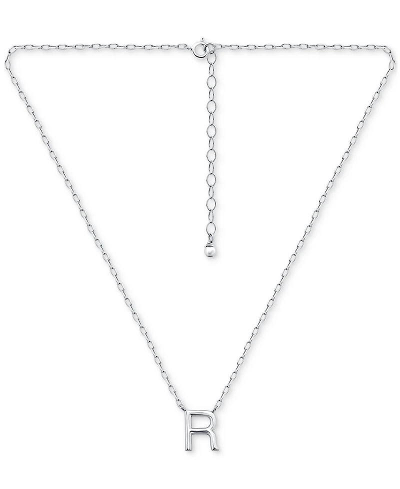 Giani Bernini Initial R Pendant Necklace in Sterling Silver, 16" + 2" extender, Created for Macy's
