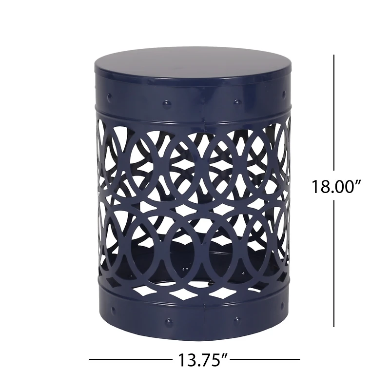 Simplie Fun Modern Geometric Iron Cut Side Table Chic, Durable, Assembly-Free