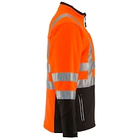 RefrigiWear Men's HiVis Insulated Softshell Jacket - High-Visibility, Warm Work Coat, Water-Repellent, Windproof, Reflective Safety Gear