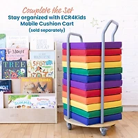 ECR4Kids SoftZone Floor Cushions, Round, Assorted, 6-Piece