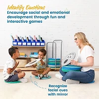 ECR4Kids SoftZone Emotion Pads with Mirror, English, Contemporary, 8-Piece