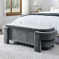 Streamdale Chenille Storage Bench for Living, Entryway, Bedroom