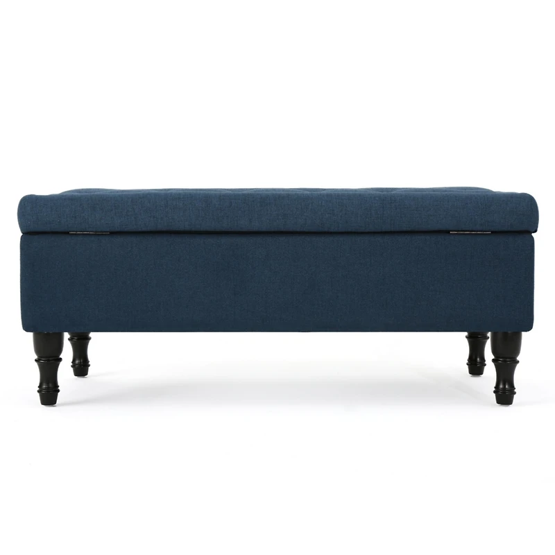 Streamdale Versatile Tufted Suede Ottoman with Storage and Stylish Legs