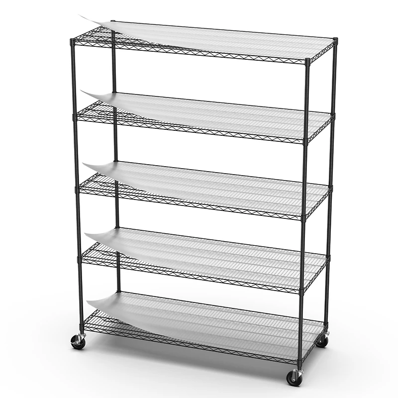 Streamdale Heavy Duty Adjustable Storage Rack - 7500lbs - 82"x60"x24" - Black