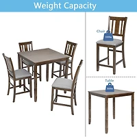 Simplie Fun Elegant 5-Piece Counter Height Dining Set