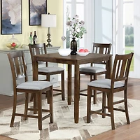 Simplie Fun Elegant 5-Piece Counter Height Dining Set