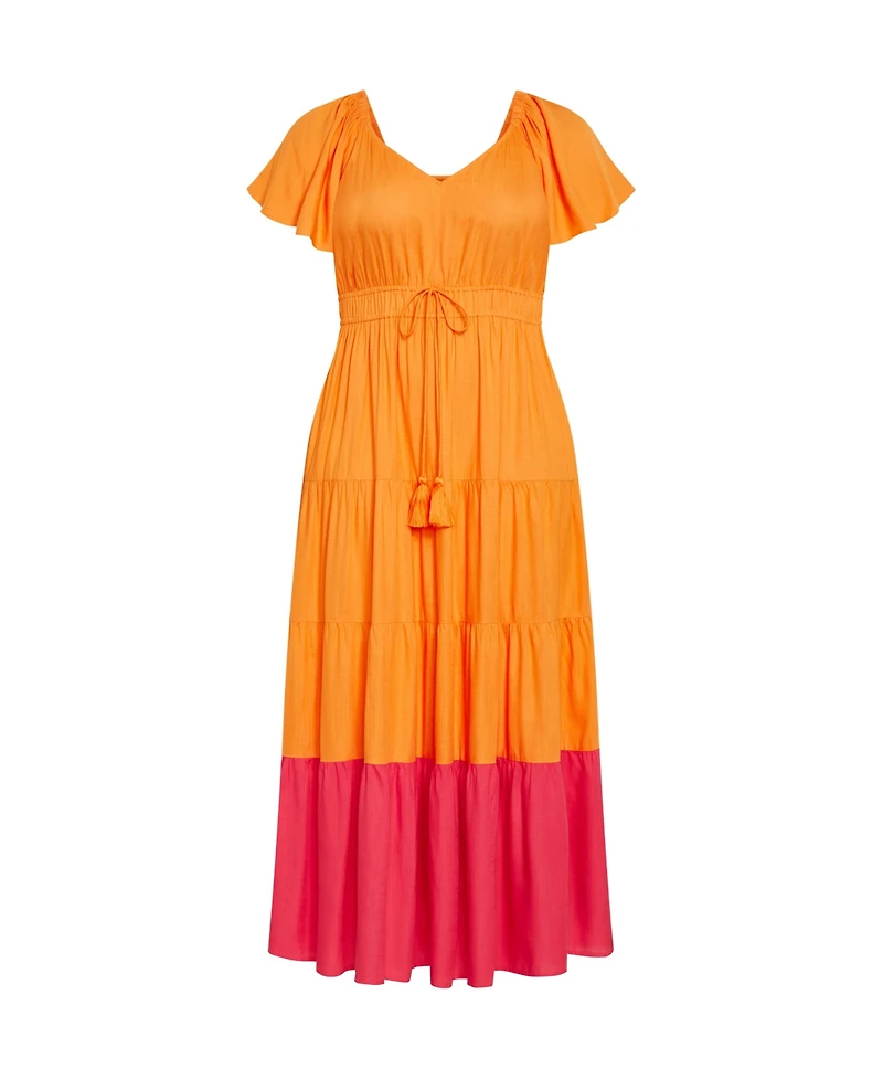 City Chic Plus Colour Pop Dress