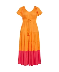 City Chic Plus Colour Pop Dress