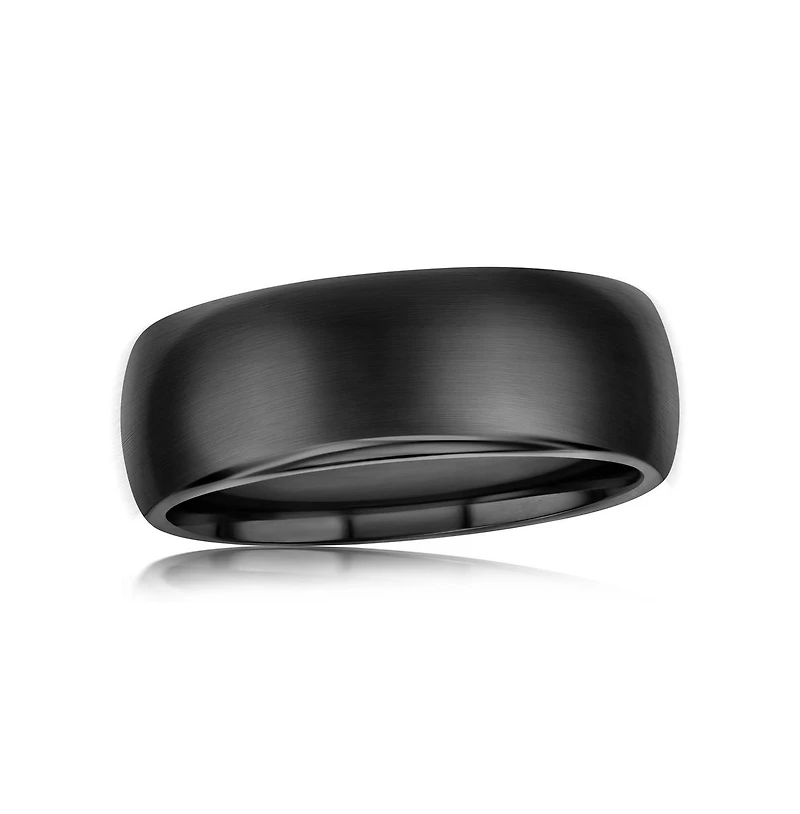 Metallo High Polished Tungsten Ring - Black Plated