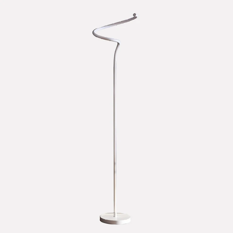 Streamdale Matte White Curvilinear Floor Lamp