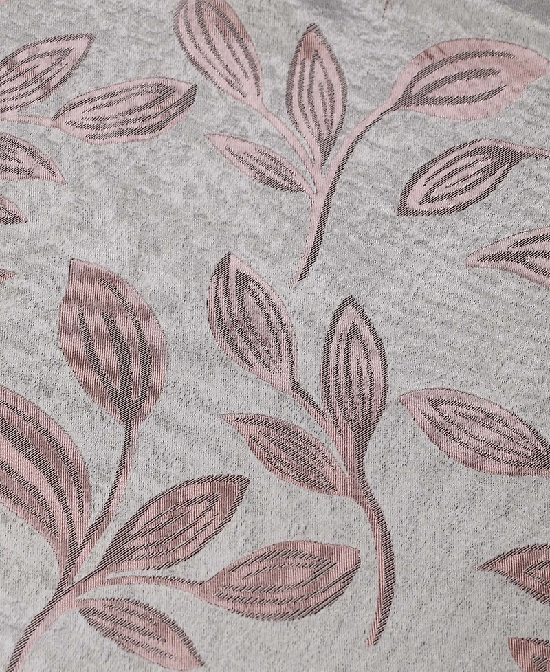 Superior Modern Leaves 8 Curtain Panels Set with Grommet Header, 42 X 84