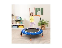 Slickblue 36 Inch Mini Trampoline with Colorful Led Lights and Bluetooth Speaker