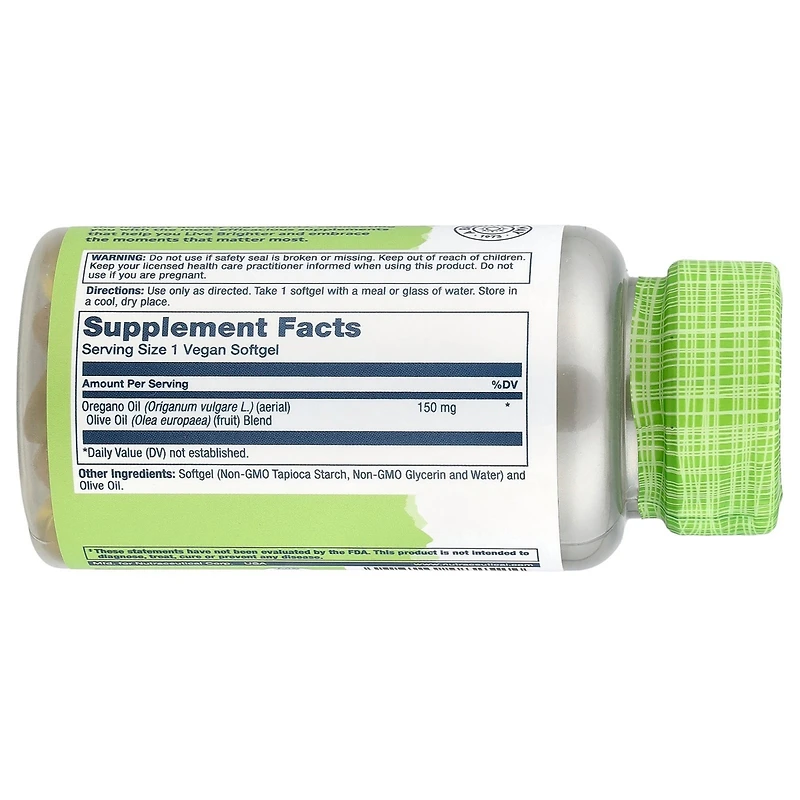 Solaray True Herbs Oil of Oregano 150 mg