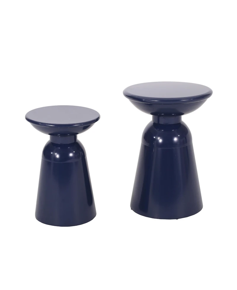 Streamdale Modern Pedestal Side Table Set Sophisticated Flair, Chic Minimalism